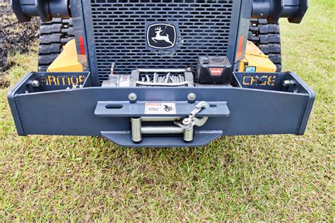 skid steer bumber winch|winch attachment for skid steer.